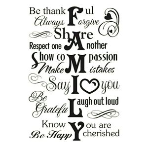 24" Family Premium Vinyl Wall Decal Home Decor Art